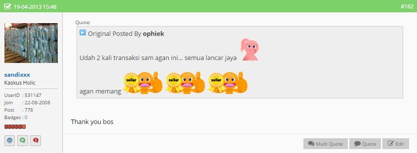 TESTIMONIAL USER ID SANDIXXX