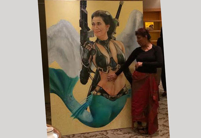 Inilah Foto Menteri Susi dan Duyung Susi yang Kreatif