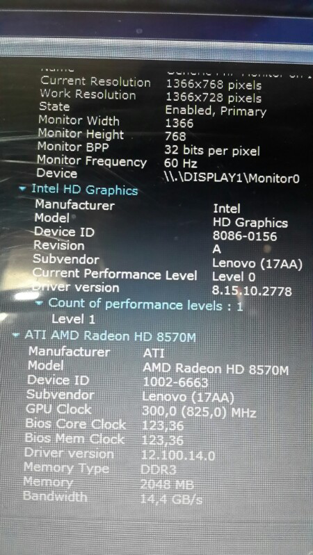 laptop gaming LENOVO G400 500gb ram 8gb dual vga, ati radeon hd 8570m 2gb bandung