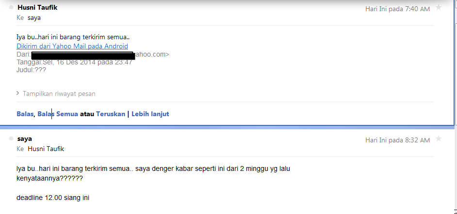 pengiriman 3 minggu belum sampe ke customer