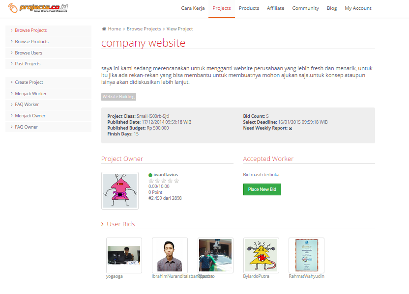 &#91;LOWONGAN FREELANCE&#93; Membuat Company Website