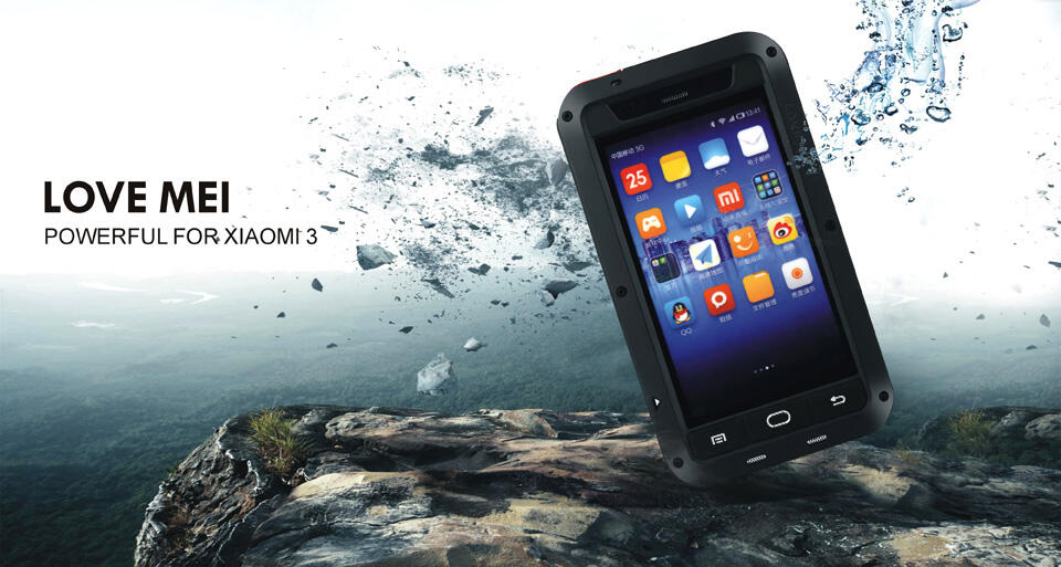 Alumunium metal bumper lovemeii lunatik xiaomi redmi 1s,MI3,MI4,note case,casing