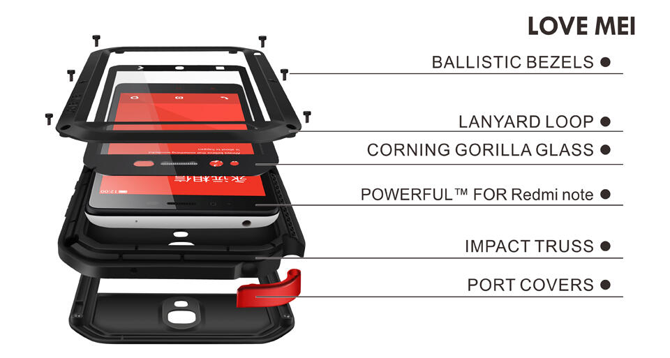 Alumunium metal bumper lovemeii lunatik xiaomi redmi 1s,MI3,MI4,note case,casing