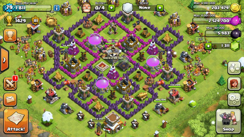 Terjual dijual id coc(clash of clans) Town hall 8, level 