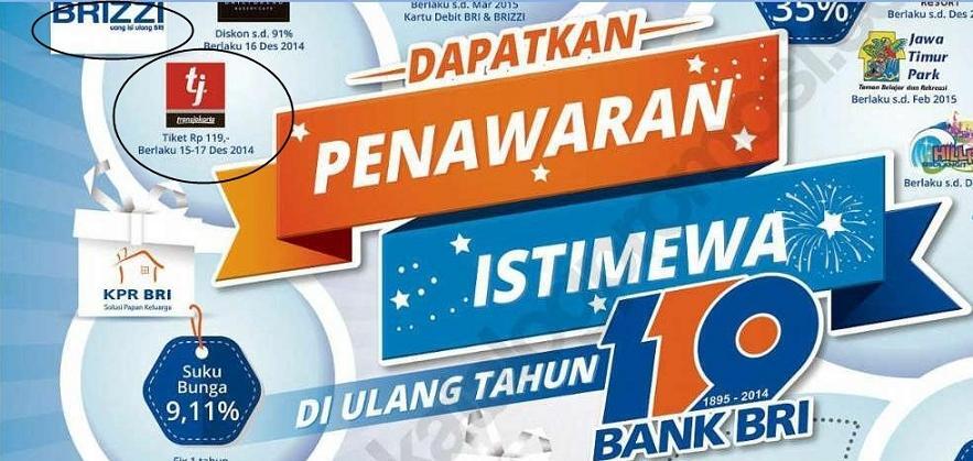 Promo HUT BRI Tiket Trans Jakarta Rp. 119 BOHONG!!!