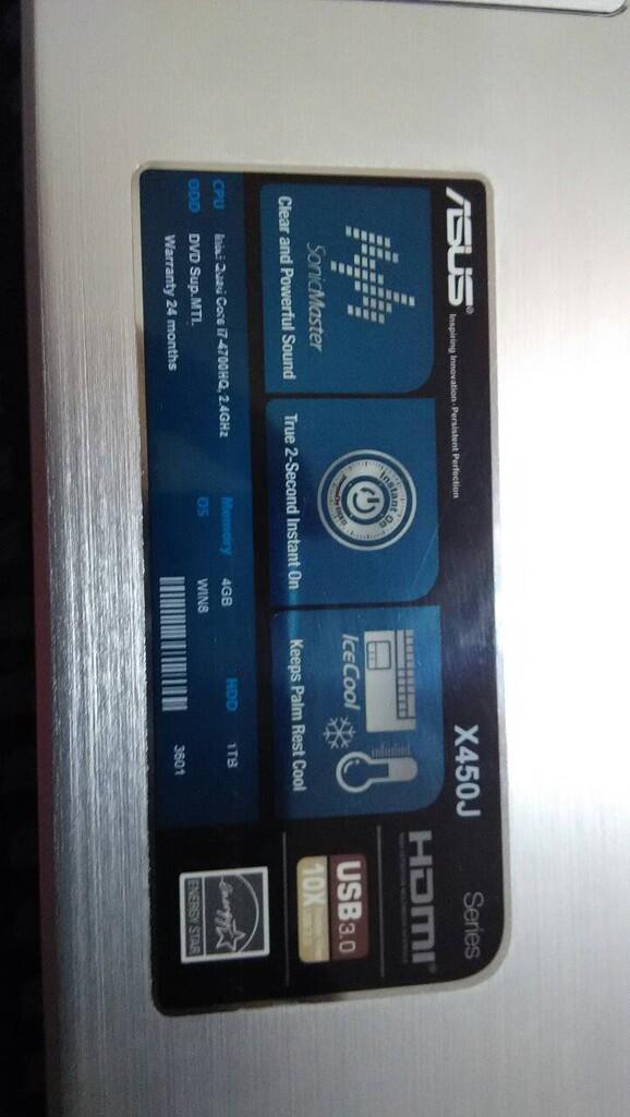 WTS ASUS X450JF (BANTU TEMEN)