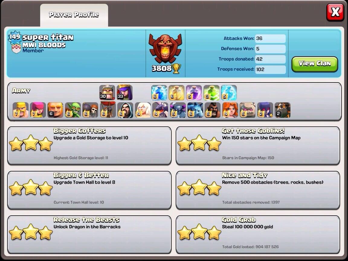 Dijual id COC....TH 10.. DEFF MAX..Level 149