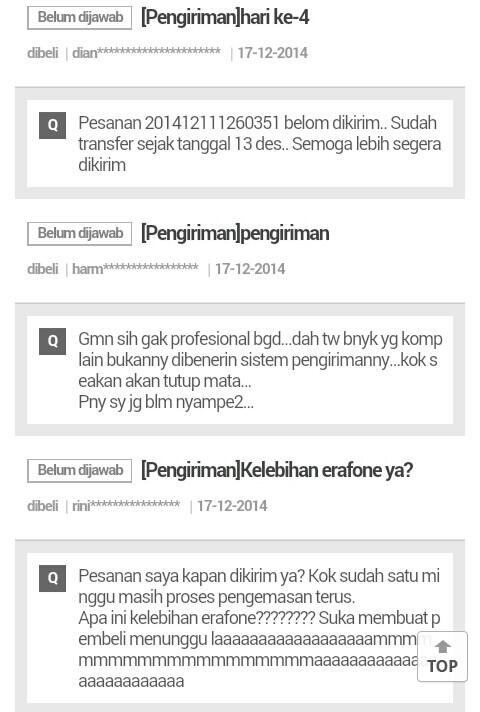 pelayanan ERAFONE di elevenia sungguh terlalu