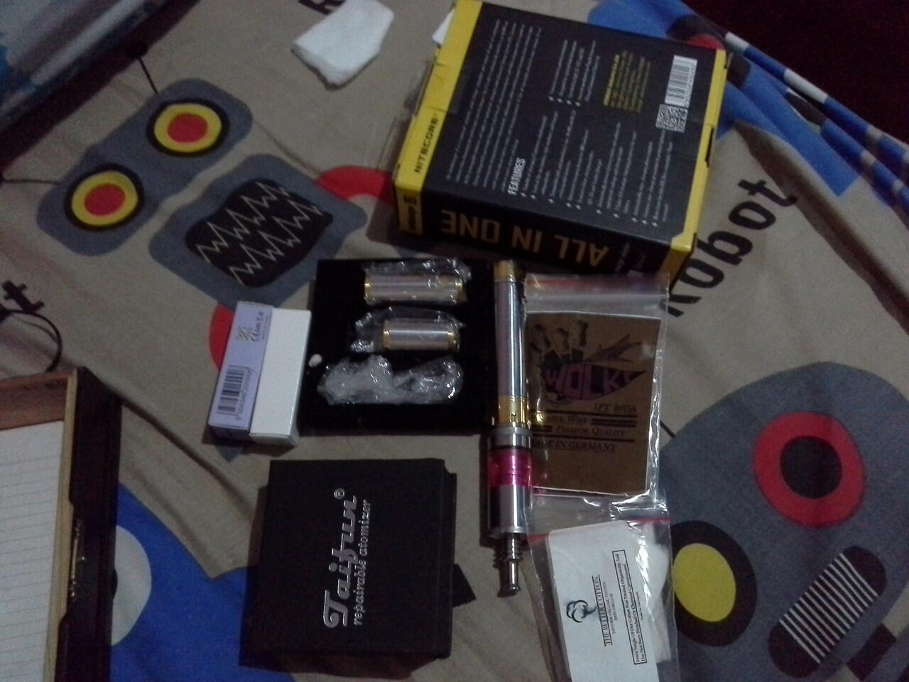 vapo mecha kit castle mod taifun gt batre efest samsung charger nitecore cotton wire