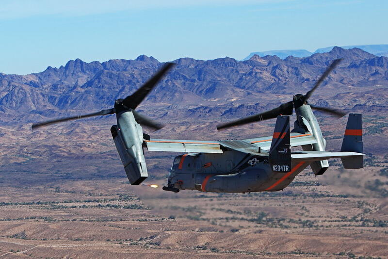 V-22 Osprey Berhasil Uji Coba Tembak Rocket