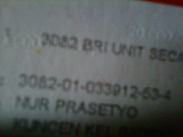 Surat terbuka untuk id talenta.bahari / rek 308201033912534 a.n Nur Prasetyo