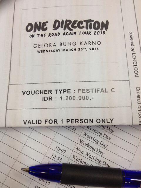 WTS Jual tiket One Direction