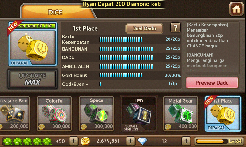 LINE Get Rich akun dewa (panda nana, edward S max, Pendant S semua) Harga Pensiun