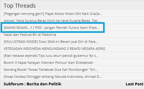 &#91;MAKIN EDAAN...!! &#93; PSSI : Jangan Pernah Tuntut Kami Prestasi !!