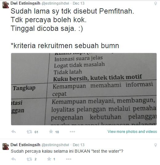 &#91;Confession&#93; Penjelasan Esti si Pengunggah Foto Larangan Berjilbab BUMN