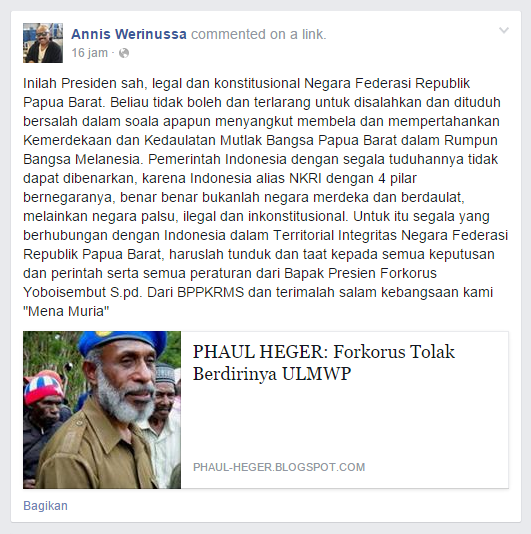 Awas, Jangan percaya status akun fb pemecah bangsa ini