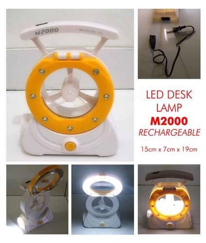 Lampu Emergency Fan 3 in 1 m2000 Lamp Darurat Plus Kipas Rechargable.