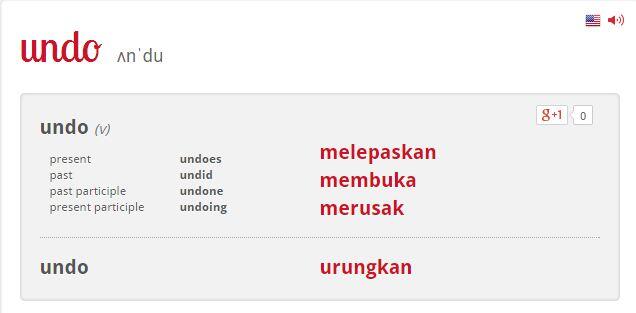 Pengucapan istilah UNDO dan REDO
