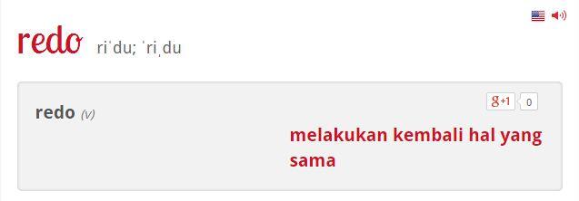 Pengucapan istilah UNDO dan REDO