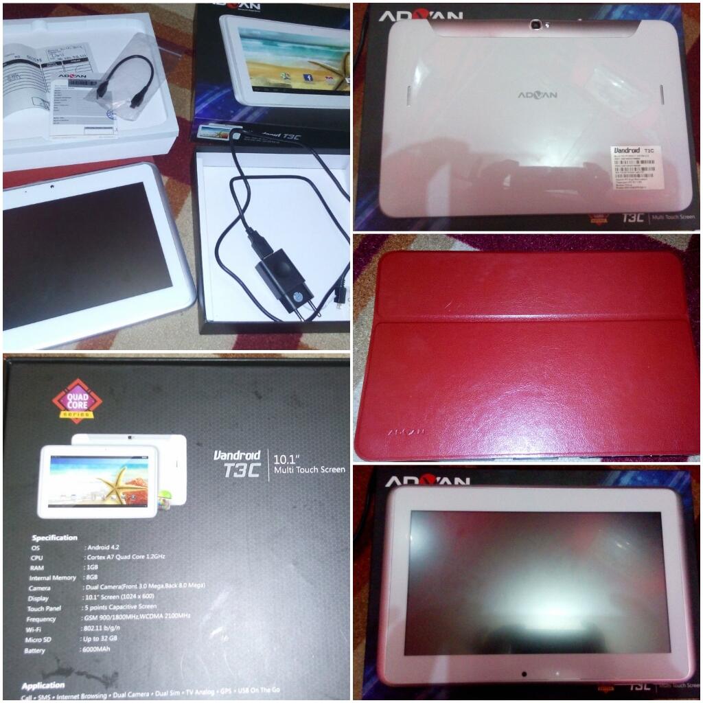 ADVAN T3C TABLET ANDROID 10inch like new ... COD BAND