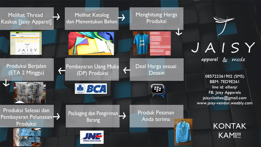Vendor pakaian (Kaos, Jaket, Hoodie, Kemeja, Jas) BANDUNG