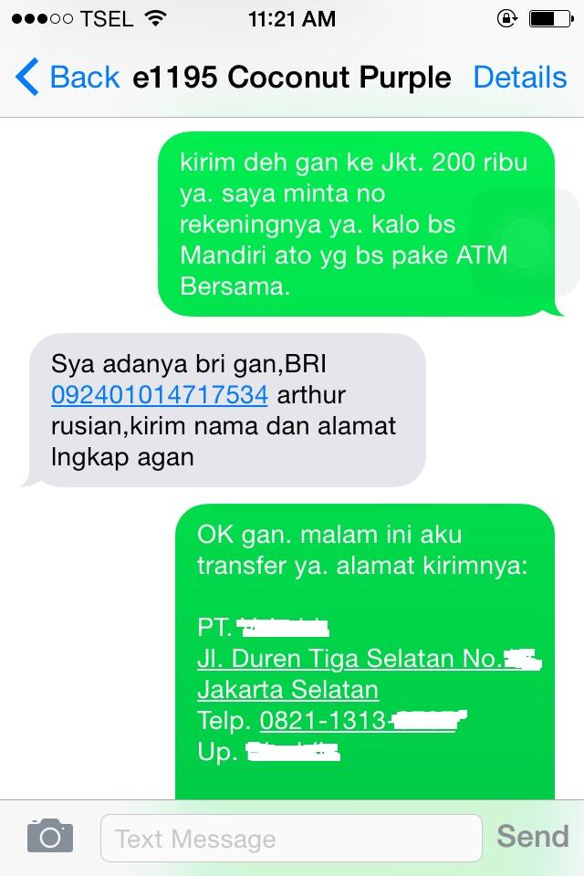 Surat Terbuka, penipuan a/n Arthur Rusian, HP Samsung e1195