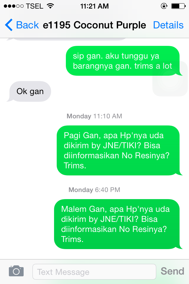Surat Terbuka, penipuan a/n Arthur Rusian, HP Samsung e1195