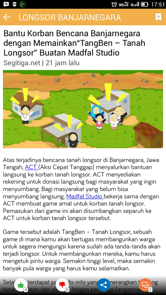 Yuk Gan Beramal Lewat Game Android (Bencana Tanah Longsor Banjarnegara)