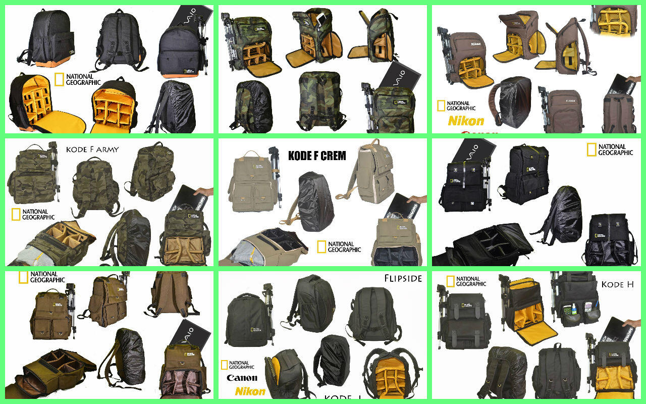 TAS KAMERA NATIONAL GEOGRAPIC RANSEL, SLEMPANG NIKON CANON. MURAH