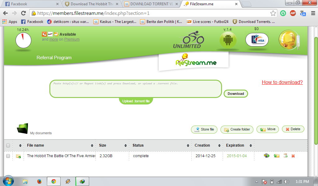 DOWNLOAD TORRENT VIA IDM MELALUI FILESTREAM