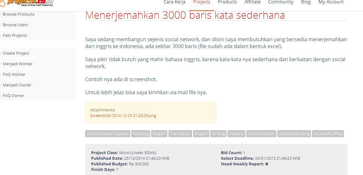 &#91;LOWONGAN FREELANCE&#93; Menerjemahkan 3000 baris kata sederhana