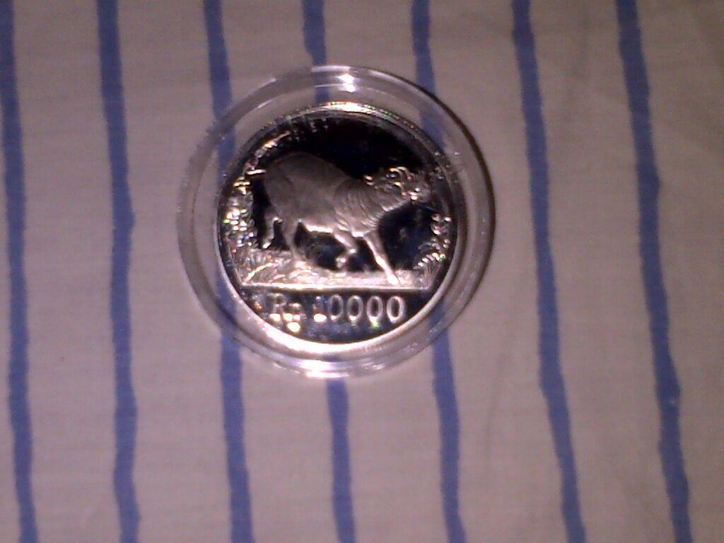 Uang koin perak Macan 1974 & Babi Rusa 1987 WWF Silver Coin Proof