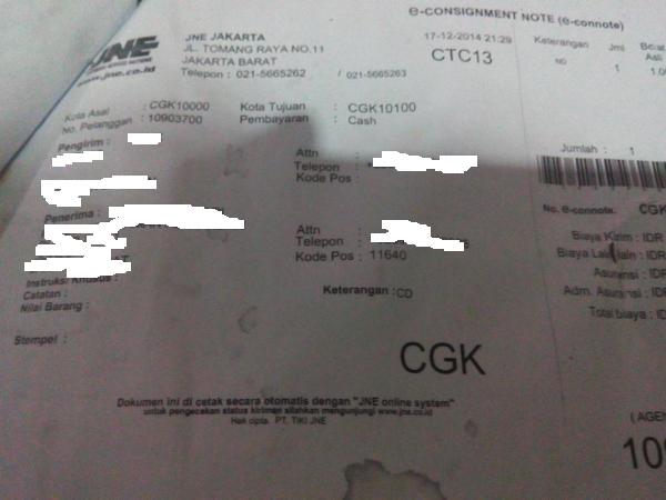 JNE YES ga dikirim2, di hold di tomang dengan alasan ga ada penjadwalan pengiriman