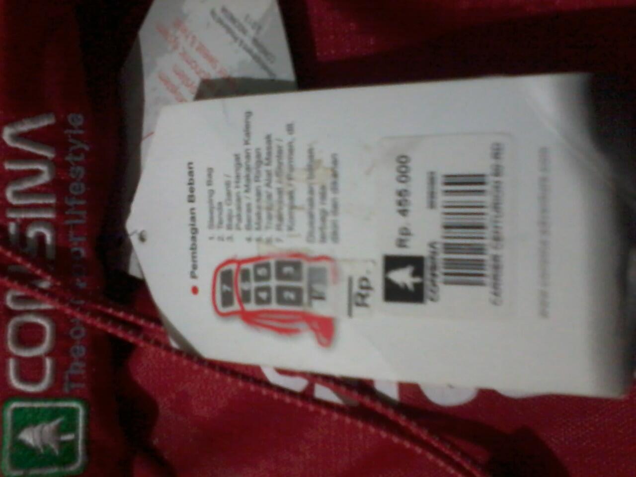 New!!!tas carier consina centurion 50 l.Nego halus.COD Only.Depok