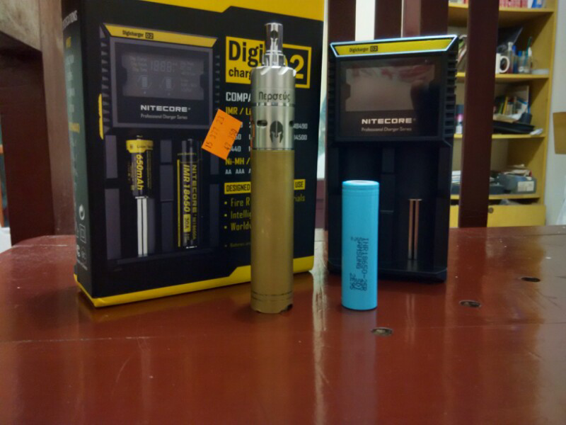 vaporizer 2nd ( second ) full set ( nitecore D2 , samsung 2500mAh , perseus genesis )