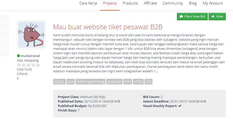 &#91;LOWONGAN FREELANCE&#93; Mau buat website tiket pesawat B2B