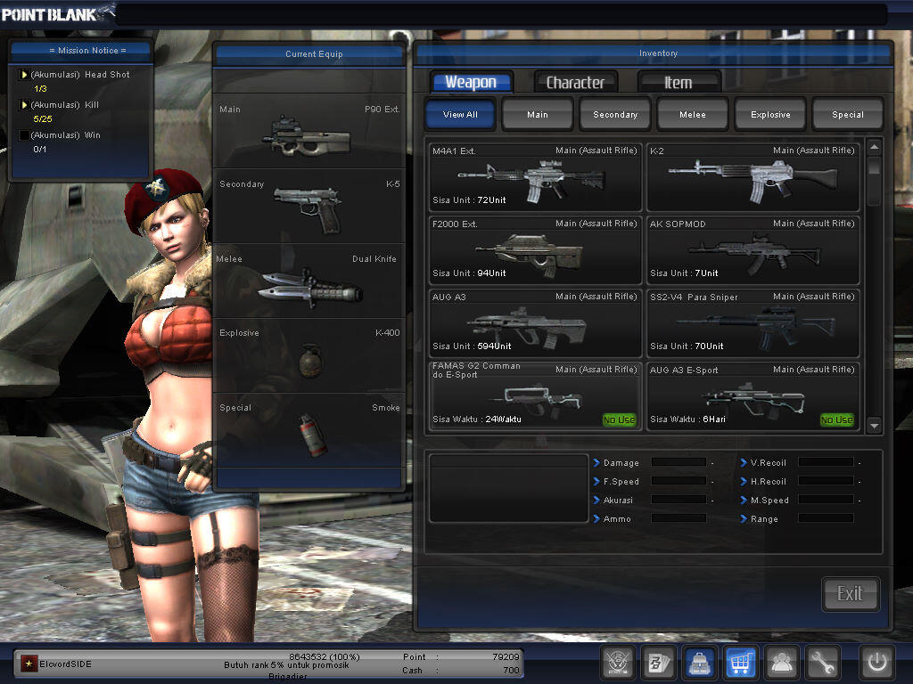 Jual char point blank B1