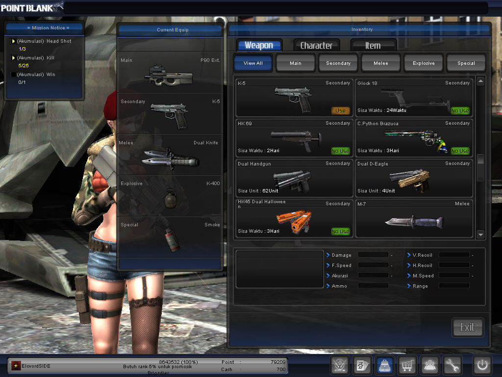 Jual char point blank B1