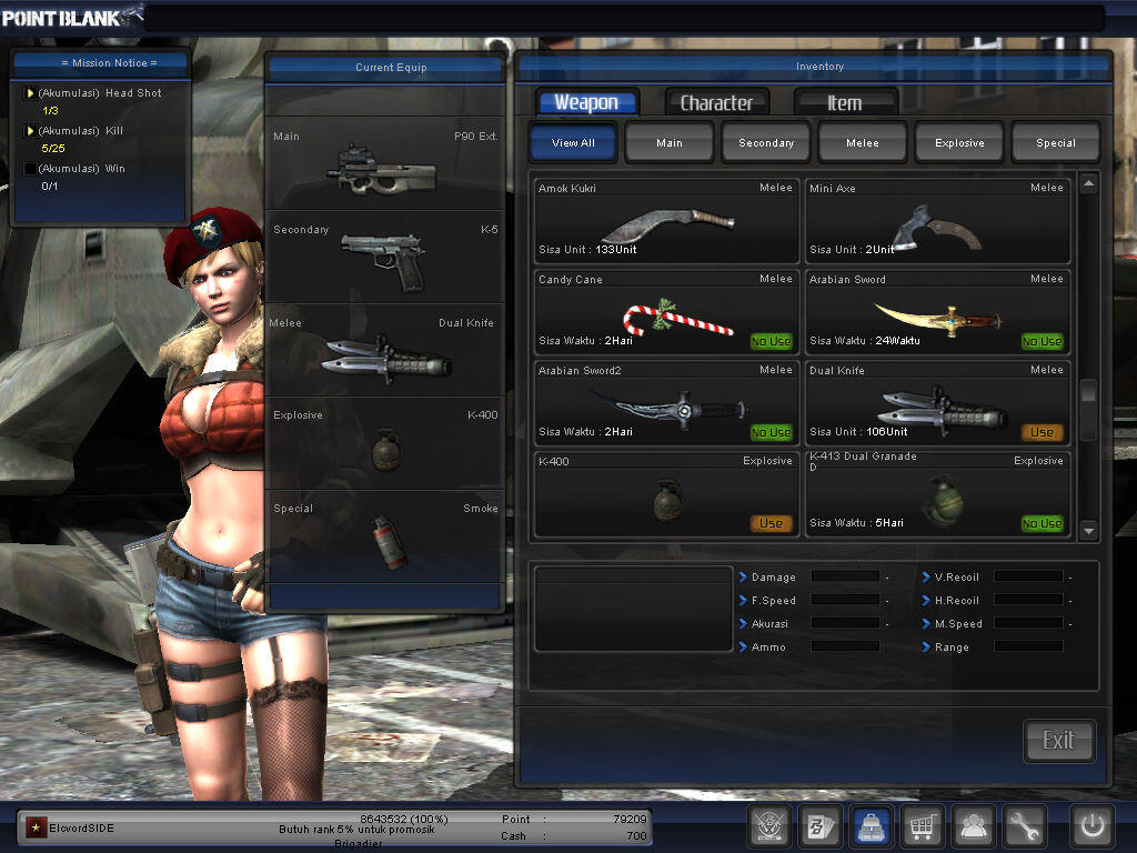 Jual char point blank B1