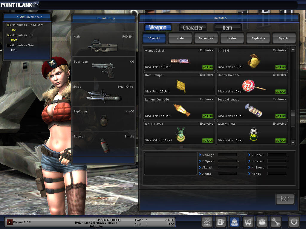 Jual char point blank B1