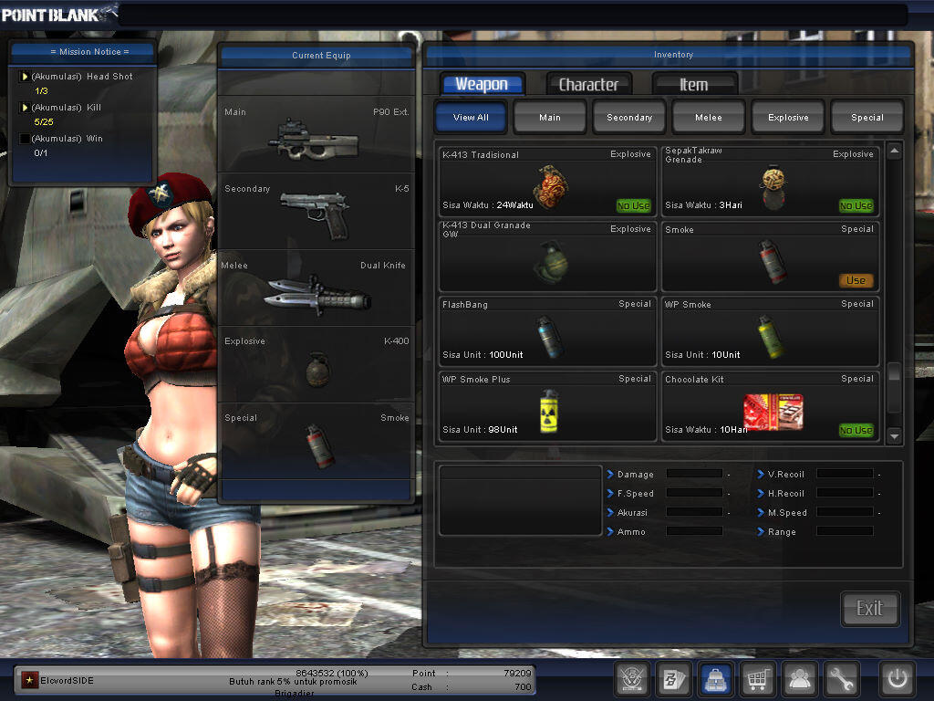 Jual char point blank B1