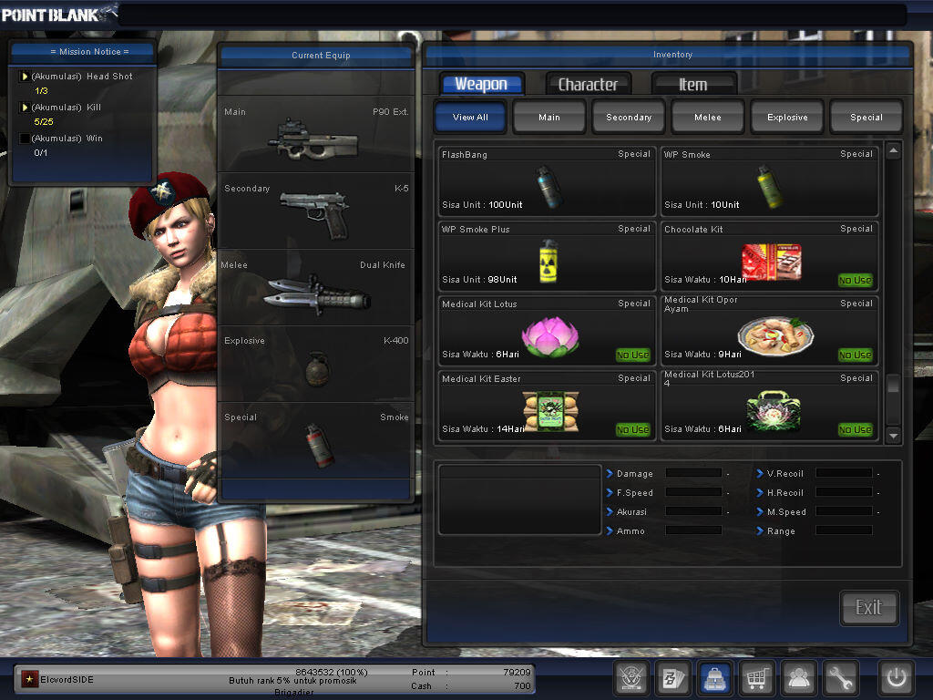 Jual char point blank B1