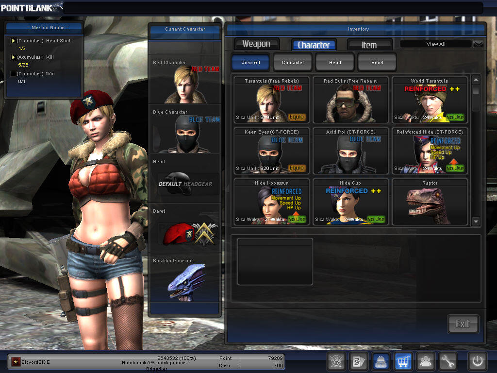 Jual char point blank B1