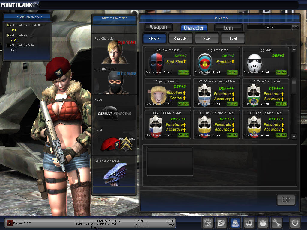 Jual char point blank B1
