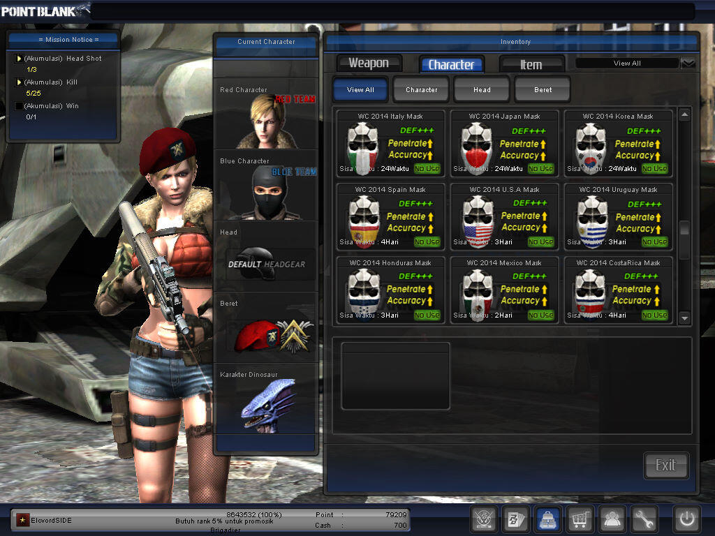 Jual char point blank B1