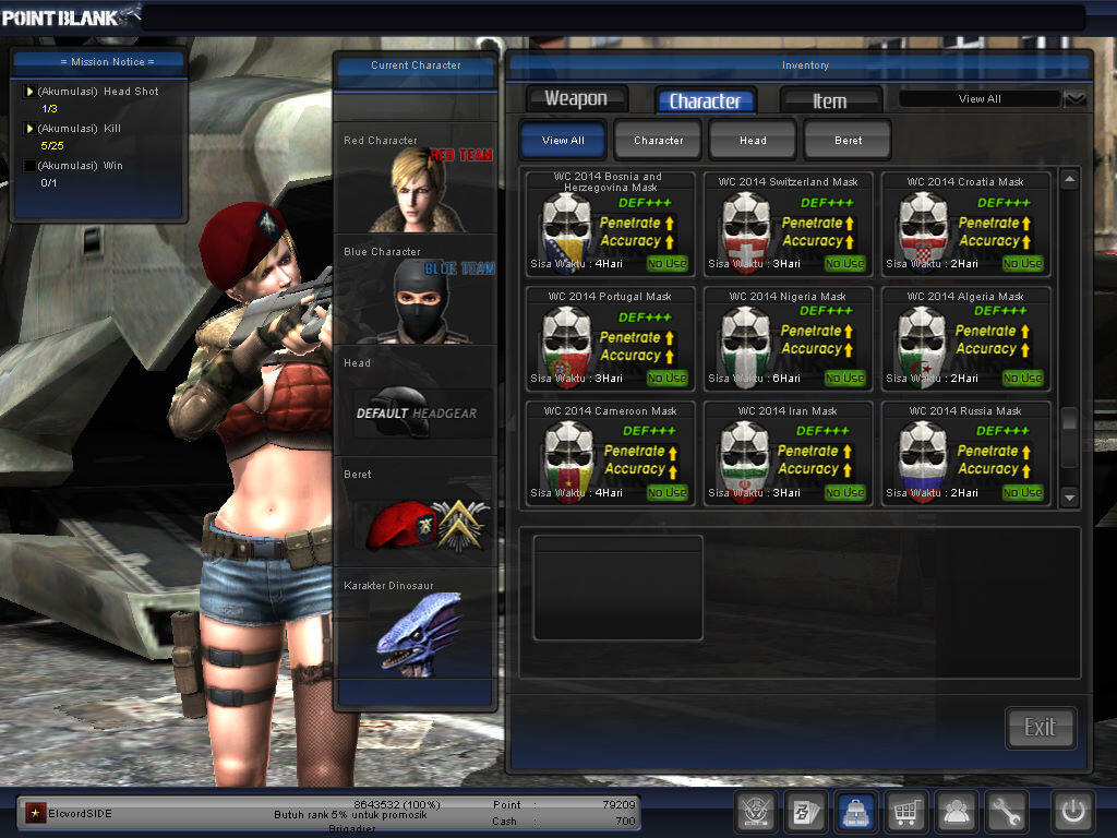 Jual char point blank B1