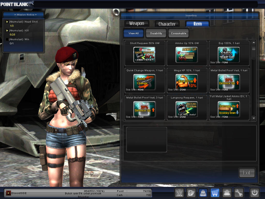 Jual char point blank B1