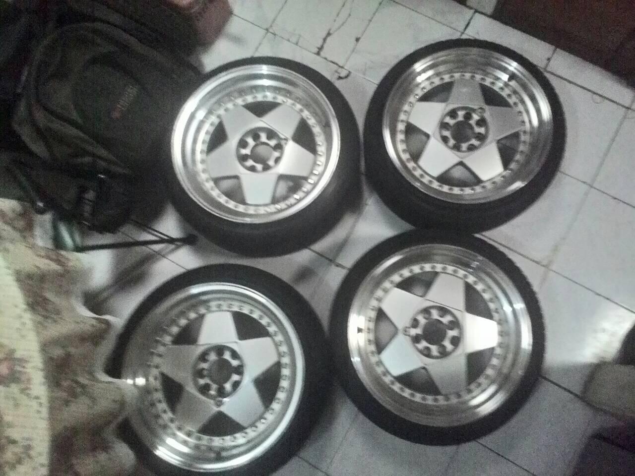 jual velg borbet r17 8,5-10 ban 205/40 - 215/40