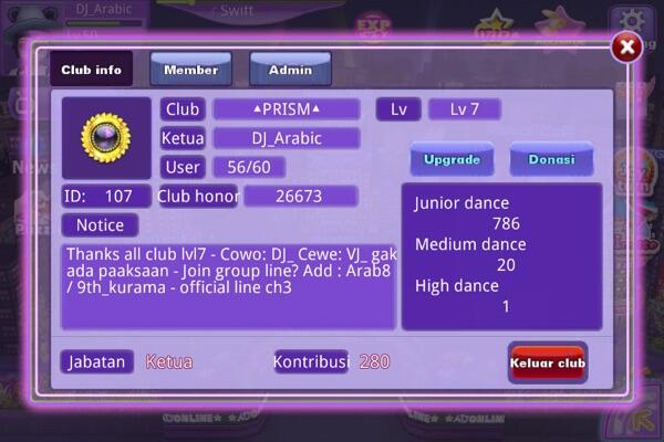 Jual char Audition mobile