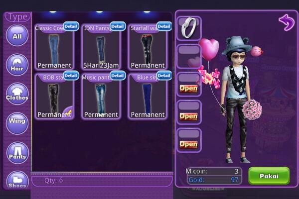 Jual char Audition mobile